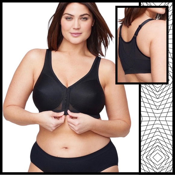 Glamorise Other - - Glamorise 48D/50D Posture Back Front Closure Black Bra! NEW!